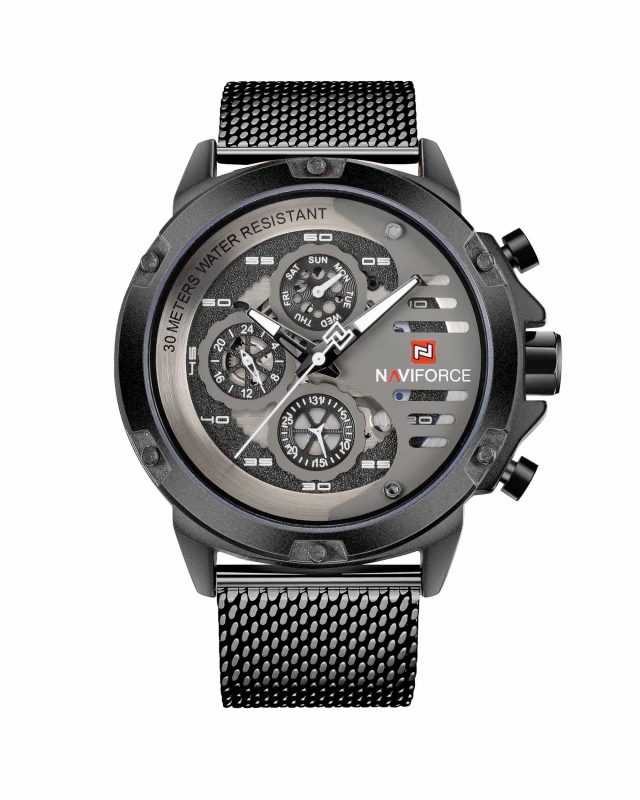 ساعت مچی مردانه نیوی فورس NAVIFORCE 9110 s B/W/B