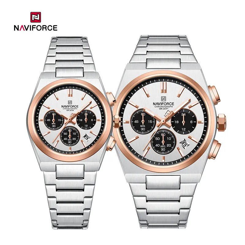 ساعت مچی ست نیوی فورس Naviforce NF 8048 S/W/RG