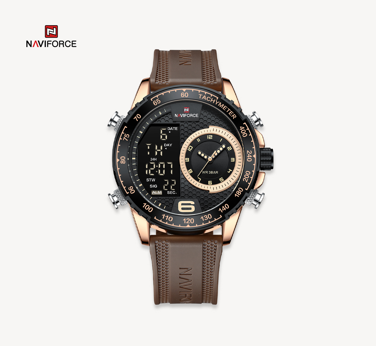 ساعت مچی مردانه نیوی فورس Naviforce 9199 RG/BK/CE